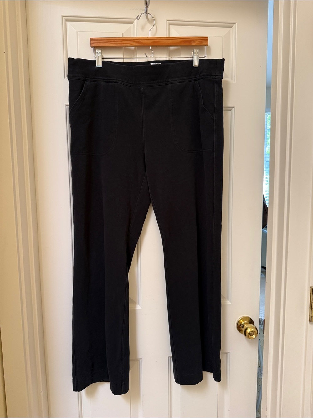 Duluth Trading Co NoGA Naturale Cotton Knit Bootcut Pants Black XL